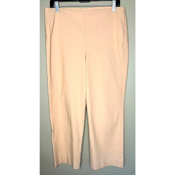 Chico's Khaki Tan Stretch Crop Elastic Waist Slimming Pants Size 10 / 1.5 - Picture 1 of 7